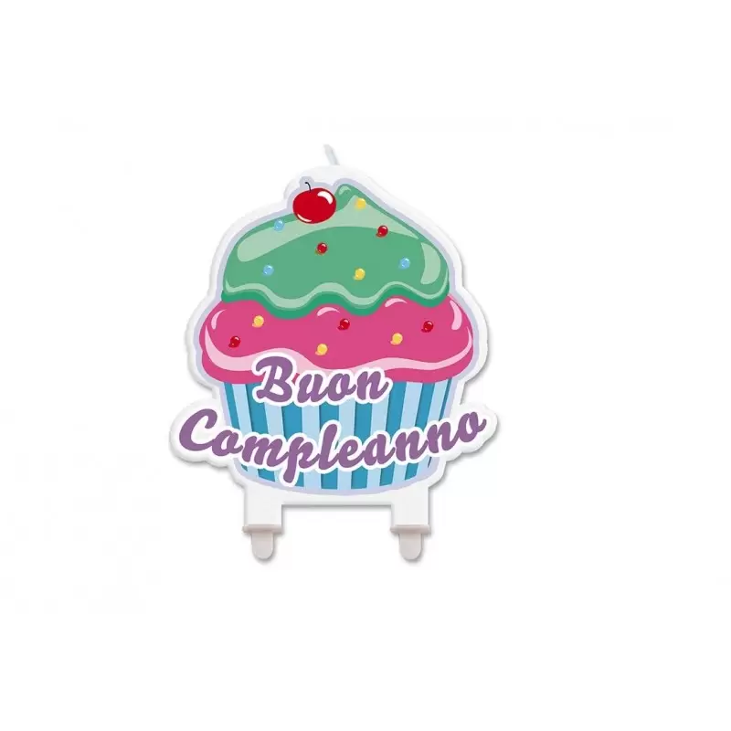 CANDELINA BUON COMPLEANNO CUPCAKE  73135
