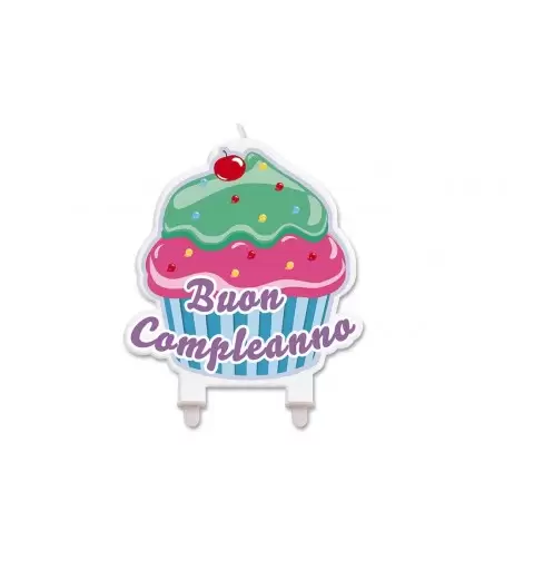 CANDELINA BUON COMPLEANNO CUPCAKE  73135