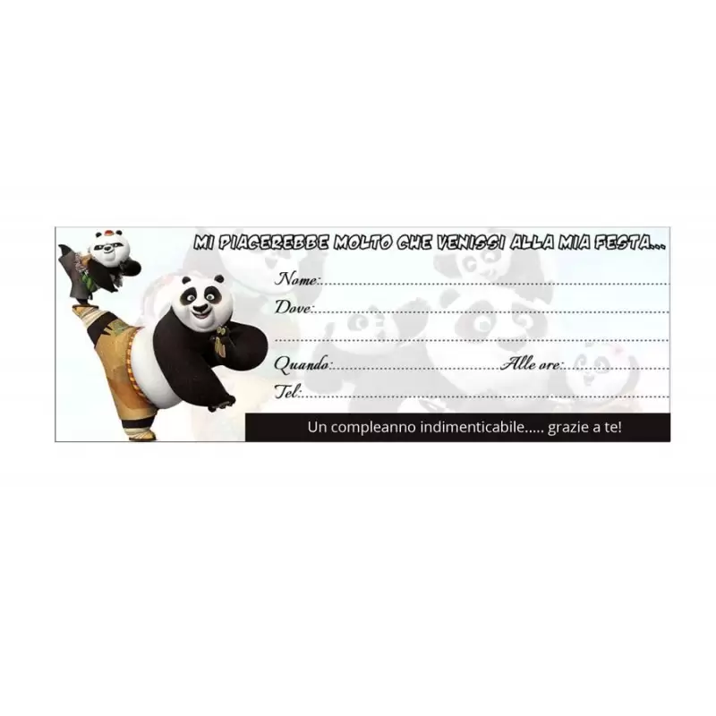 INVITI DA STAMPARE KUNG FU PANDA