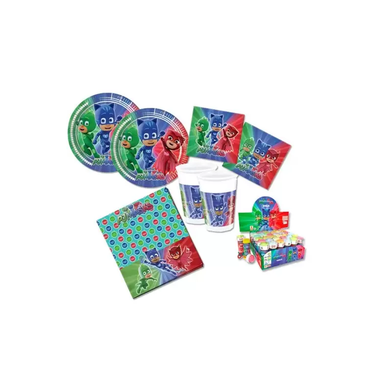 KIT N 5 - SUPER PIGIAMINI - PJ MASKS COORDINATO COMPLEANNO