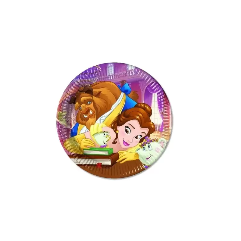PIATTINI DESSERT LA BELLA E LA BESTIA - BEAUTY AND THE BEAST 40 pz