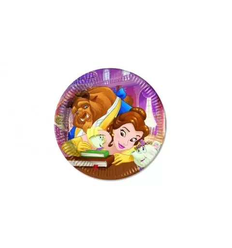 PIATTINI DESSERT LA BELLA E LA BESTIA - BEAUTY AND THE BEAST 40 pz