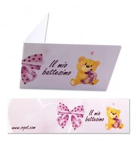BIGLIETTINI BATTESIMO BAMBINO