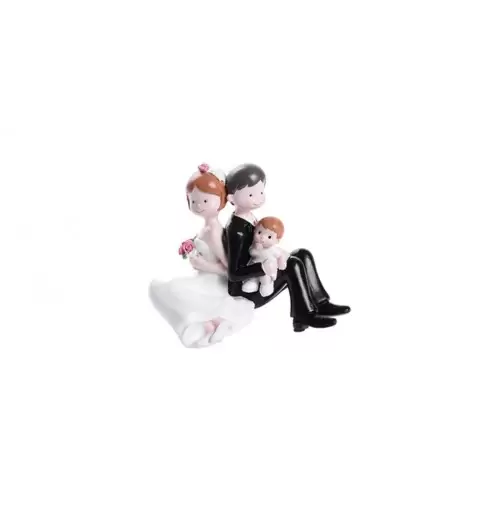 CAKE TOPPER SPOSI CON BIMBO 28477