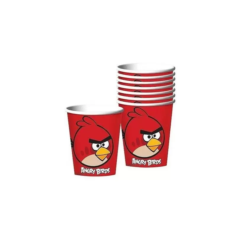 KIT N 8 COORDINATO ANGRY BIRDS SET COMPLEANNO CON PALLONCINI