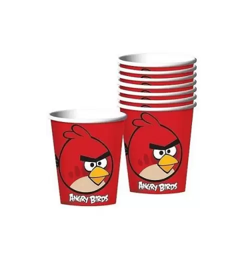 KIT N 8 COORDINATO ANGRY BIRDS SET COMPLEANNO CON PALLONCINI