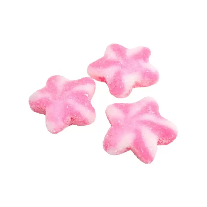 CARAMELLE ZUCCHERATE GOMMOSE STELLE ROSA FRIZZANTI 1000GR 1241
