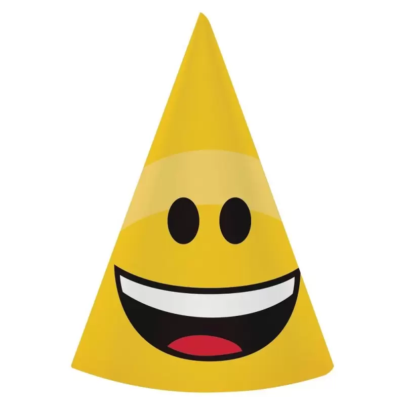 CAPPELLINI DI CARTA EMOTICON SMILE EMOJI 8 PZ 322181