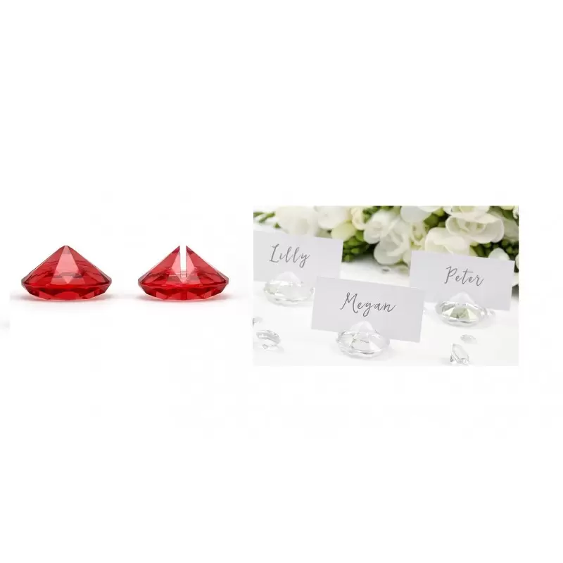 SEGNAPOSTO DIAMANTE ROSSO SPOSI WEDDING SDW40-007 50 PZ