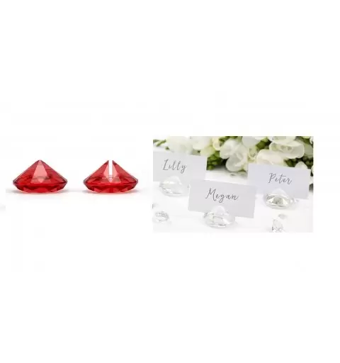 SEGNAPOSTO DIAMANTE ROSSO SPOSI WEDDING SDW40-007 50 PZ