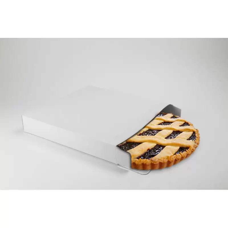 SCATOLA PORTA CROSTATA BIANCA 25 CM  5 pz.