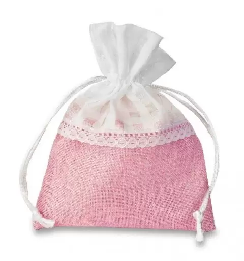 SACCHETTI ROSA TF1040 QUADRETTI 10 CM  12 pz