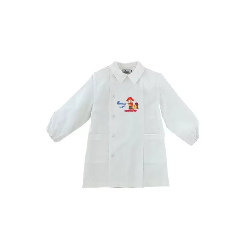 GREMBIULE ASILO BIMBO " POMPIERE " VIGILE DEL FUOCO G603 BIANCO VARIE MISURE