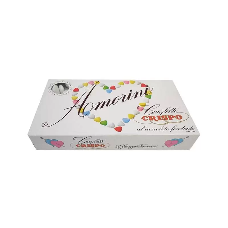 AMORINI - CONFETTI CRISPO CUORE BIANCO AL CIOCCOLATO FONDENTE