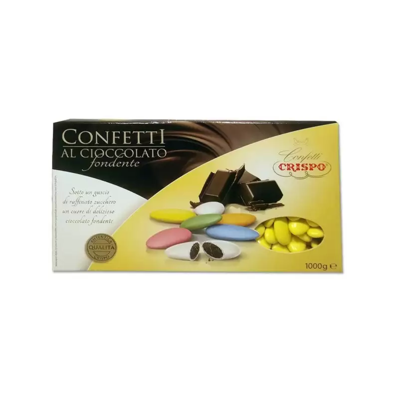 CONFETTI AL CIOCCOLATO FONDENTE GIALLI 1 KG CRISPO