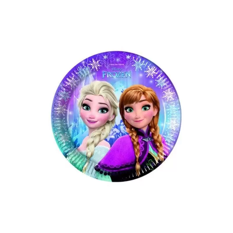 KIT N5 107 PZ COMPLEANNO BAMBINA PRINCIPESSA FROZEN + 18 BOLLE DI SAPONE