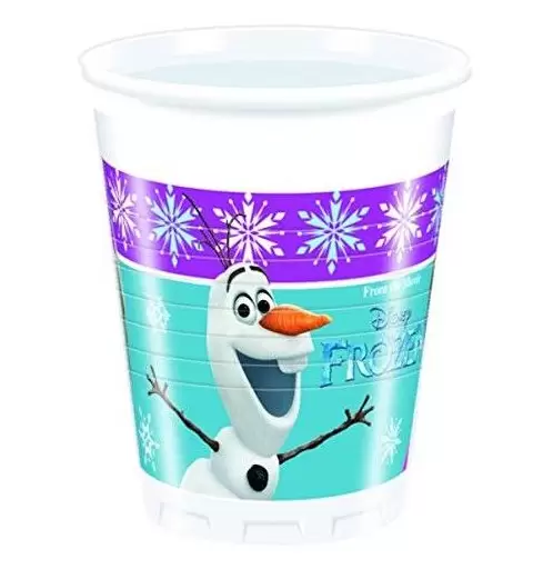 KIT N5 107 PZ COMPLEANNO BAMBINA PRINCIPESSA FROZEN + 18 BOLLE DI SAPONE