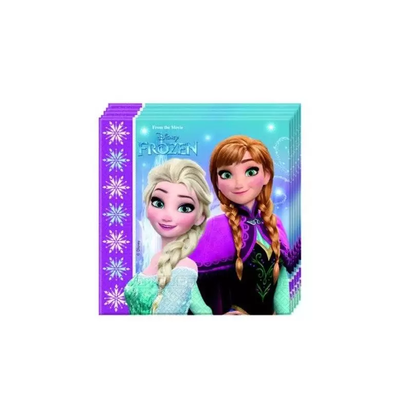 KIT N5 107 PZ COMPLEANNO BAMBINA PRINCIPESSA FROZEN + 18 BOLLE DI SAPONE