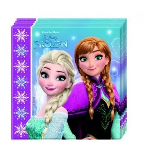 KIT N5 107 PZ COMPLEANNO BAMBINA PRINCIPESSA FROZEN + 18 BOLLE DI SAPONE