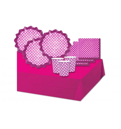 KIT N16 COMPLEANNO STELLE FUCSIA