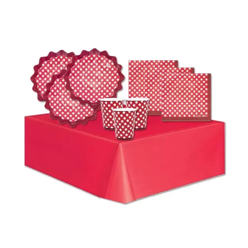 KIT N16 COMPLEANNO STELLE ROSSE