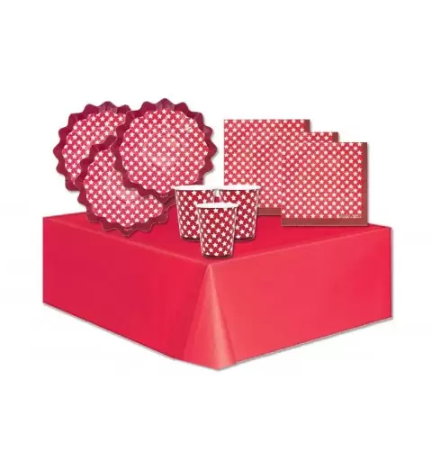 KIT N16 COMPLEANNO STELLE ROSSE