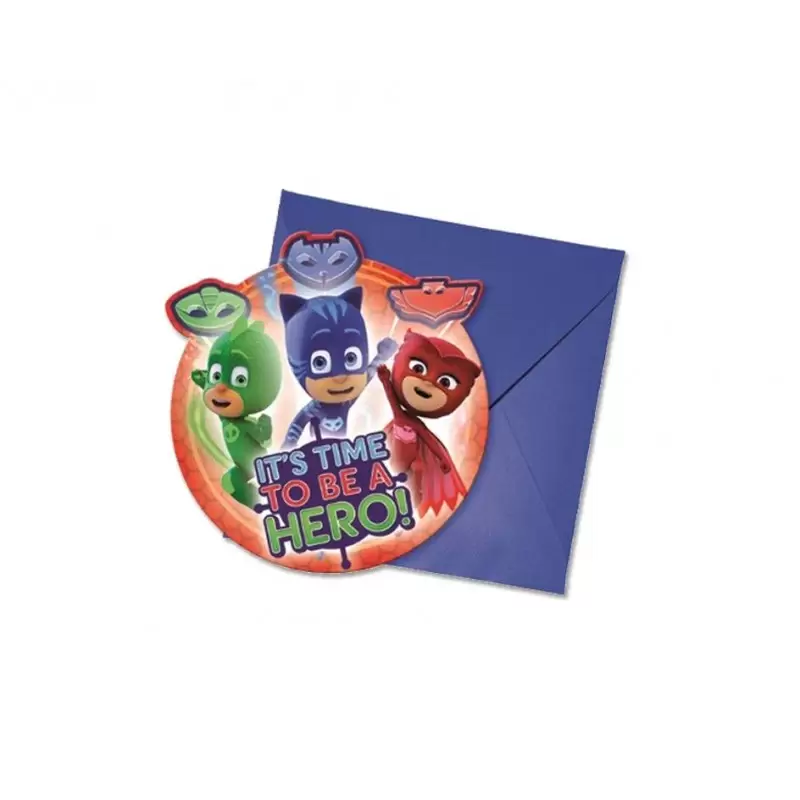 KIT N 9 - COORDINATO COMPLEANNO SUPER PIGIAMINI - PJ MASKS