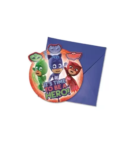 KIT N 9 - COORDINATO COMPLEANNO SUPER PIGIAMINI - PJ MASKS
