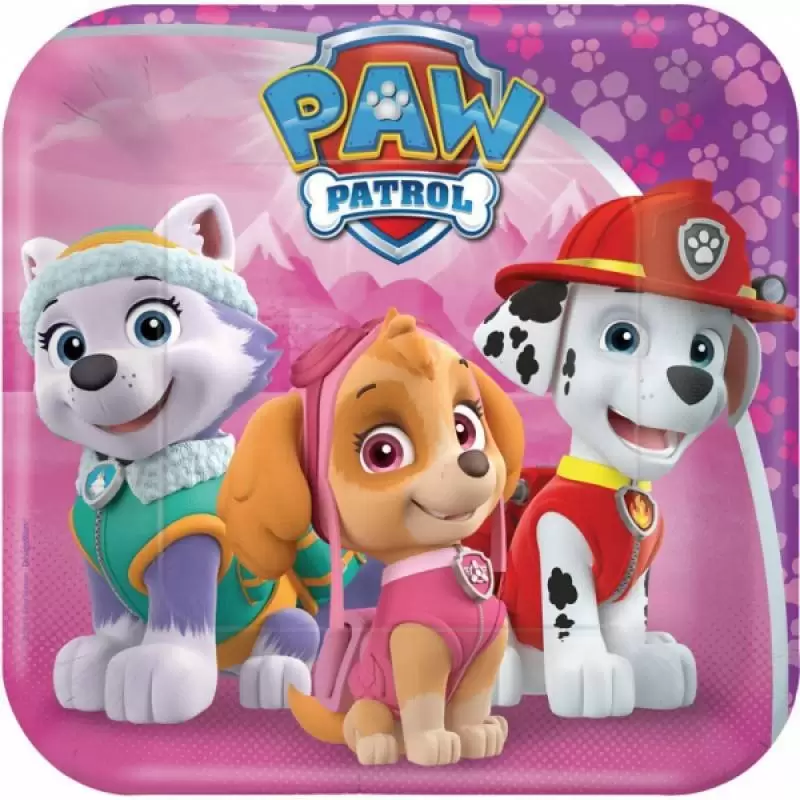 PIATTINI DESSERT PAW PATROL GIRL - PINK
