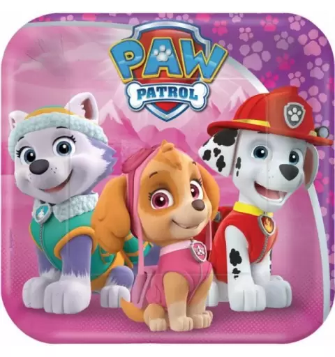 PIATTINI DESSERT PAW PATROL GIRL - PINK