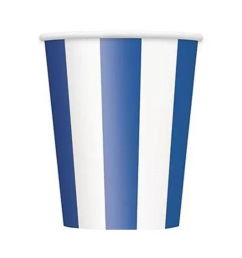 BICCHIERI STRISCE UNIQUE ROYAL 8 PZ