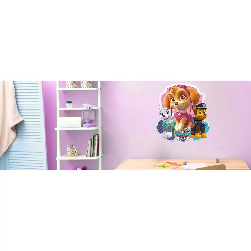 Paw Patrol Adesivo Decorativo da Parete Skye rosa WALLPAT01