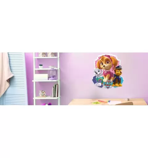 Paw Patrol Adesivo Decorativo da Parete Skye rosa WALLPAT01
