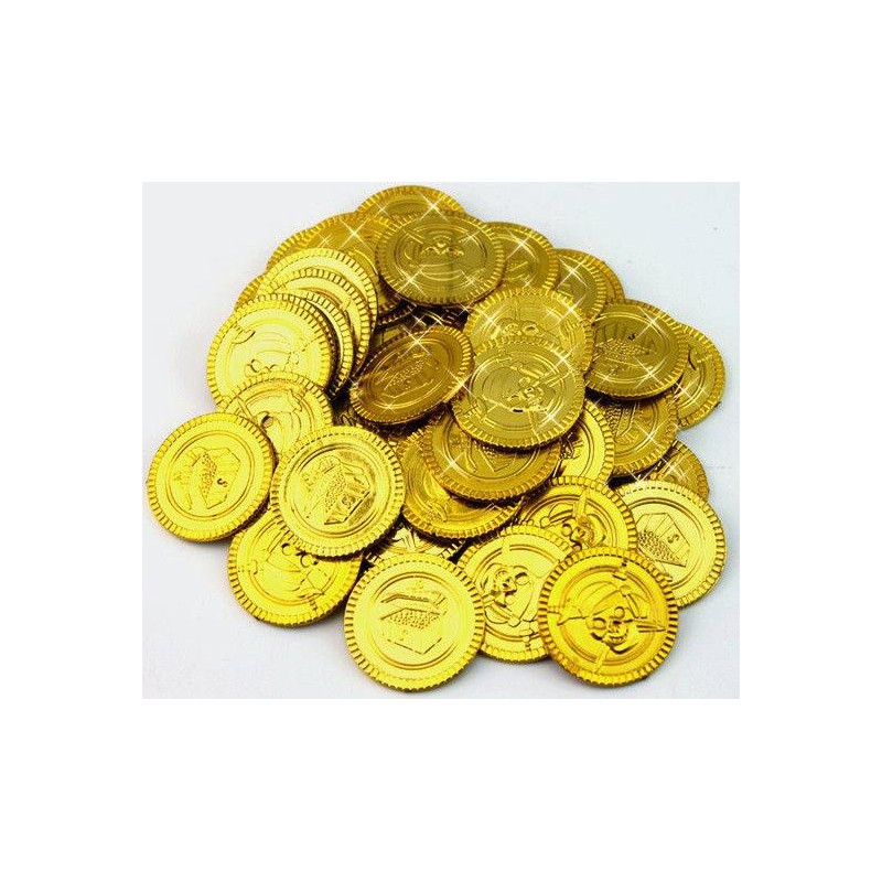 monete in plastica dorata pirati