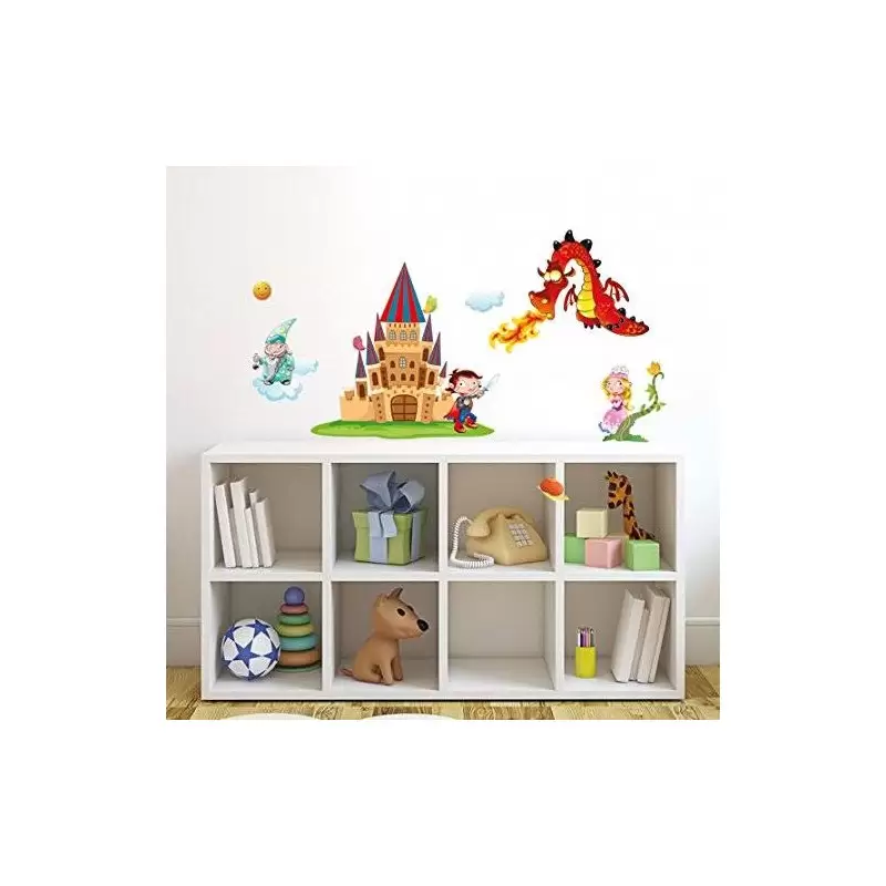 ADESIVI STICKERS PRINCIPESSA DRAGHETTI WALLKID217