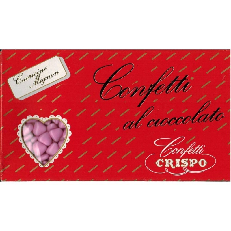 Confetti Cioccolato FONDENTE ROSA 1 KG - CRISPO