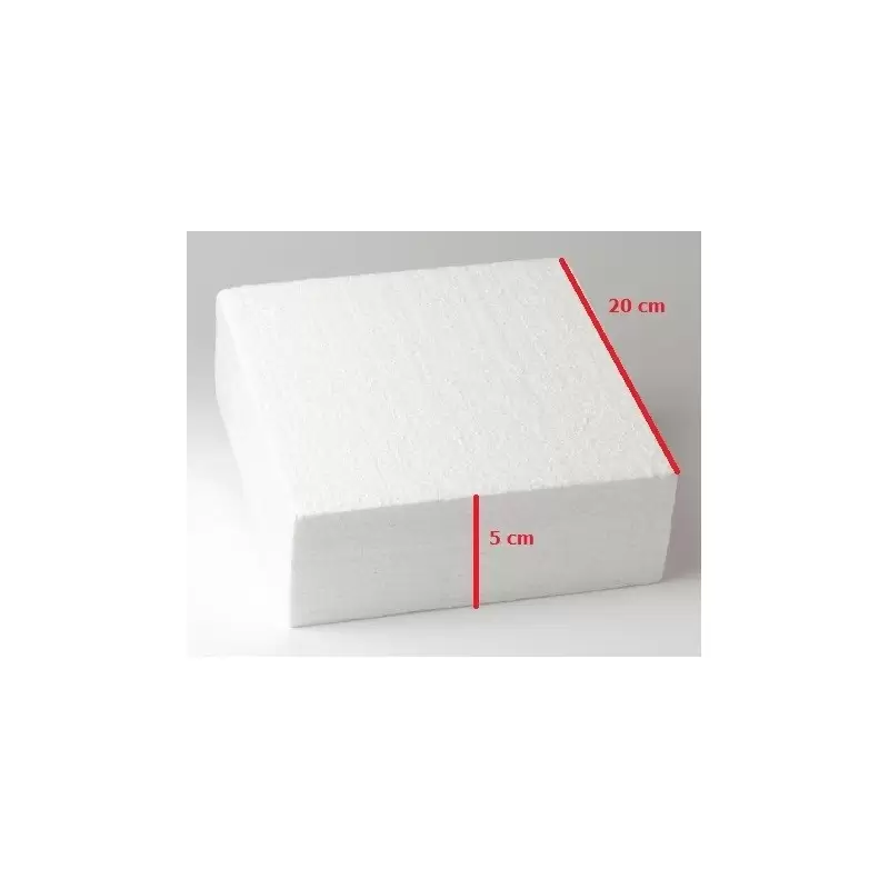 2 BASE PER TORTA A FORMA QUADRATA 20X20X5 CM