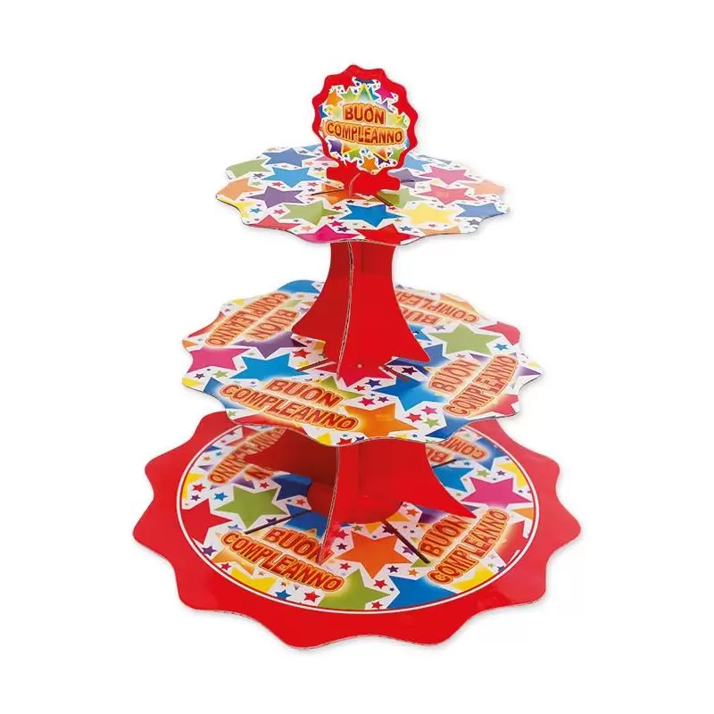 SET CUPCAKE TOPOLINO MICKEY MOUSE ALZATINA + TOVAGLIA + 50 PIROTTINI