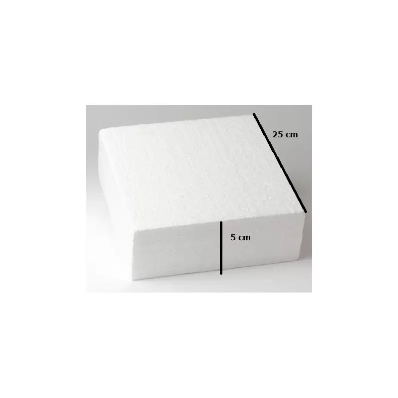 2 BASE PER TORTA A FORMA QUADRATA 25X25X5 CM