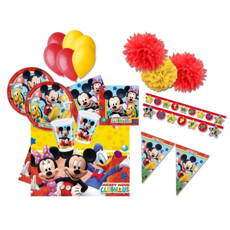 DECORATA PARTY kit 54f Addobbi festa Compleanno Topolino Mickey Mouse