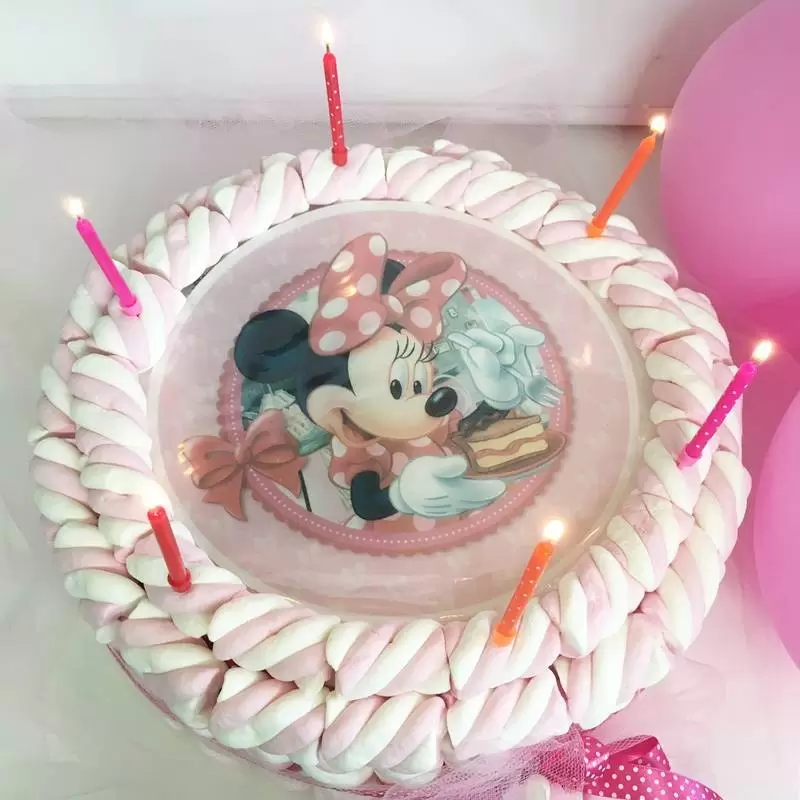 TORTA DI MARSHMALLOW CON CIALDA TOPOLINA MINNIE 72086 KIT FAI DA TE