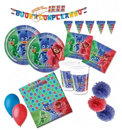 kit n 55 - SUPER PIGIAMINI - PJ MASKS ACCESSORI FESTA