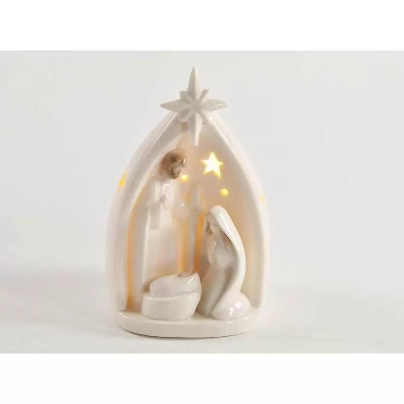 PRESEPE IN PORCELLANA CON LED