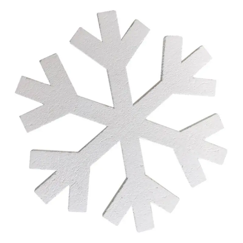 DECORAZIONI NATALIZIE IN LEGNO FIOCCO DI NEVE 24PZ