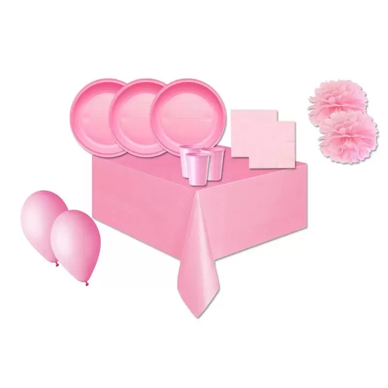 KIT N.56 COORDINATO TAVOLA ROSA MONOCOLORE
