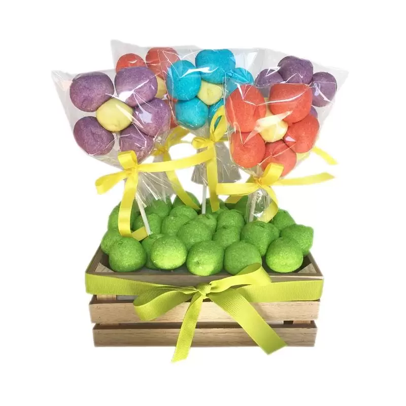 SPIEDINI DI CARAMELLE - FIORI DI MARSHMALLOW
