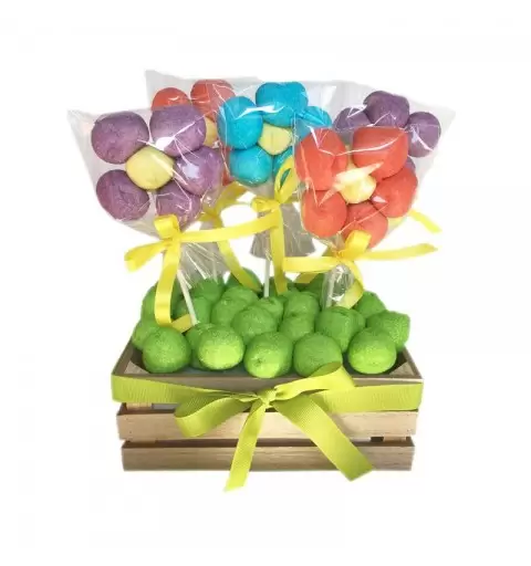 SPIEDINI DI CARAMELLE - FIORI DI MARSHMALLOW