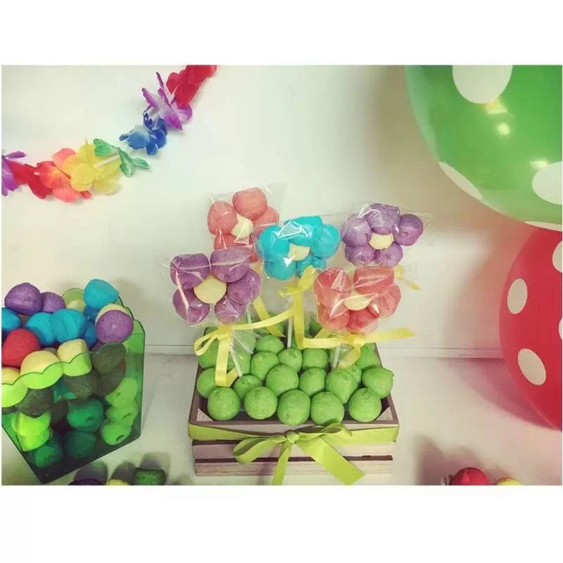 SPIEDINI DI CARAMELLE - FIORI DI MARSHMALLOW