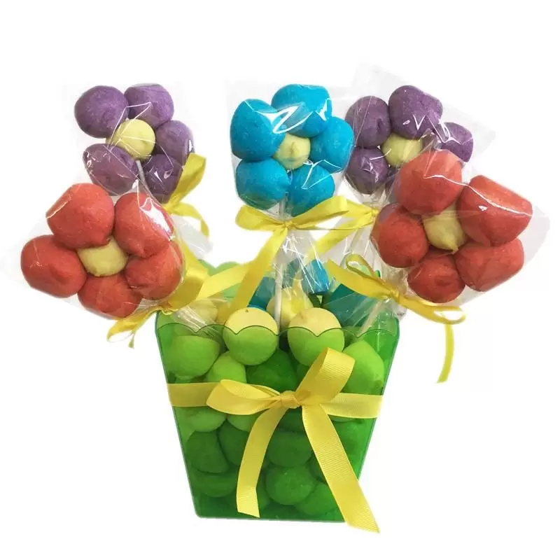 SPIEDINI DI CARAMELLE CON CONTENITORE