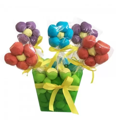SPIEDINI DI CARAMELLE CON CONTENITORE